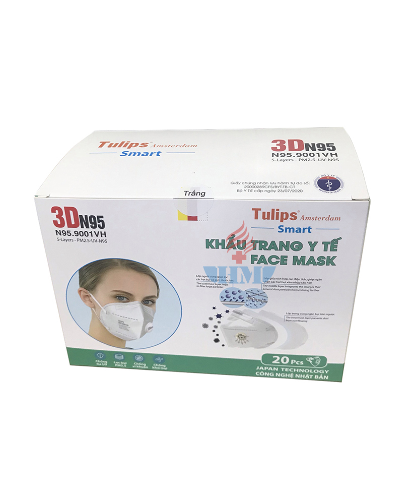 Khẩu trang y tế 3D N95 Tulip